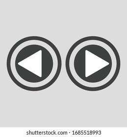 Play button icon in trendy flat style isolated on grey background. Play symbol for your web site design, logo, app, UI. Vector illustration