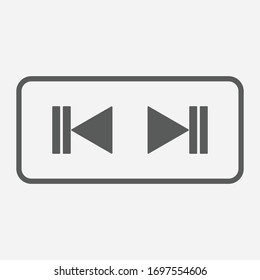 Icono del botón Reproducir en estilo plano moderno aislado en fondo gris. Reproducir símbolo para el diseño de tu sitio web, logotipo, aplicación, UI. Ilustración del vector, EPS10.