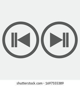 Play button icon in trendy flat style isolated on grey background. Play symbol for your web site design, logo, app, UI. Vector illustration, EPS10.