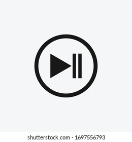Play button icon in trendy flat style isolated on grey background. Play symbol for your web site design, logo, app, UI. Vector illustration, EPS10.