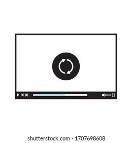 Play button icon in trendy flat style isolated on grey background. Play symbol for your web site design, logo, app, UI. Vector illustration, EPS10.