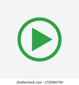 Play-Button-Symbol im trendigen, flachen Stil einzeln auf grauem Hintergrund. Spielen Sie Symbol für Ihre Website-Design, Logo, App, Benutzeroberfläche. Vektorgrafik
