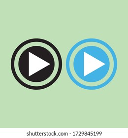 Play button icon in trendy flat style isolated on grey background. Play symbol for your web site design, logo, app, UI. Vector illustration
