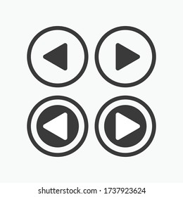 Play button icon in trendy flat style isolated on grey background. Play symbol for your web site design, logo, app, UI. Vector illustration