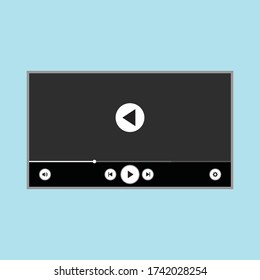 Play button icon in trendy flat style isolated on grey background. Play symbol for your web site design, logo, app, UI. Vector illustration