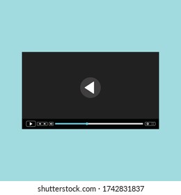 Icono del botón Reproducir en estilo plano de moda aislado en fondo gris. Reproducir símbolo para el diseño de tu sitio web, logotipo, aplicación, interfaz de usuario. Ilustración del vector