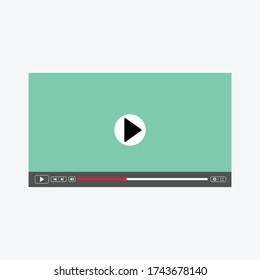 Play button icon in trendy flat style isolated on grey background. Play symbol for your web site design, logo, app, UI. Vector illustration