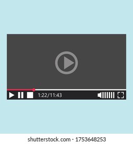 Play button icon in trendy flat style isolated on grey background. Play symbol for your web site design, logo, app, UI. Vector illustration, EPS10.