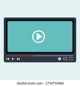 Play-Button-Symbol im trendigen, flachen Stil einzeln auf grauem Hintergrund. Spielen Sie Symbol für Ihre Website-Design, Logo, App, Benutzeroberfläche. Vektorgrafik, EPS10.