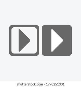 Play button icon in trendy flat style isolated on grey background. Play symbol for your web site design, logo, app, UI. Vector illustration