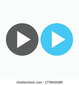 Play button icon in trendy flat style isolated on grey background. Play symbol for your web site design, logo, app, UI. Vector illustration