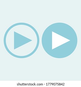 Play-Button-Symbol im trendigen, flachen Stil einzeln auf grauem Hintergrund. Spielen Sie Symbol für Ihre Website-Design, Logo, App, Benutzeroberfläche. Vektorgrafik