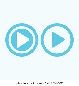 Play button icon in trendy flat style isolated on grey background. Play symbol for your web site design, logo, app, UI. Vector illustration