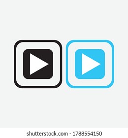 Play button icon in trendy flat style isolated on grey background. Play symbol for your web site design, logo, app, UI. Vector illustration