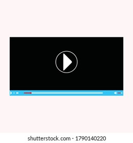 Play button icon in trendy flat style isolated on grey background. Play symbol for your web site design, logo, app, UI. Vector illustration
