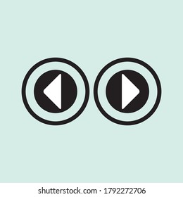 Icono del botón Reproducir en estilo plano de moda aislado en fondo gris. Reproducir símbolo para el diseño de tu sitio web, logotipo, aplicación, interfaz de usuario. Ilustración del vector