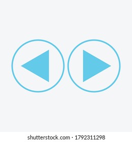 Play button icon in trendy flat style isolated on grey background. Play symbol for your web site design, logo, app, UI. Vector illustration