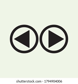 Play button icon in trendy flat style isolated on grey background. Play symbol for your web site design, logo, app, UI. Vector illustration