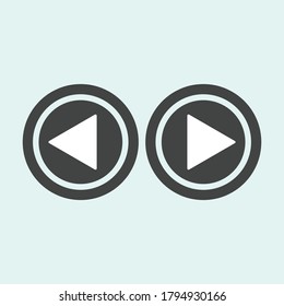 Play button icon in trendy flat style isolated on grey background. Play symbol for your web site design, logo, app, UI. Vector illustration