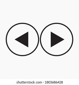 Play button icon in trendy flat style isolated on grey background. Play symbol for your web site design, logo, app, UI. Vector illustration