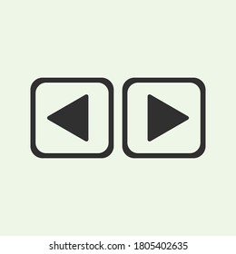 Icono del botón Reproducir en estilo plano de moda aislado en fondo gris. Reproducir símbolo para el diseño de tu sitio web, logotipo, aplicación, interfaz de usuario. Ilustración del vector