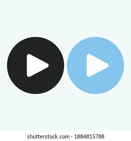 Play button icon in trendy flat style isolated on grey background. Play symbol for your web site design, logo, app, UI. Vector illustration, EPS10.