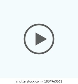 Play button icon in trendy flat style isolated on grey background. Play symbol for your web site design, logo, app, UI. Vector illustration, EPS10.