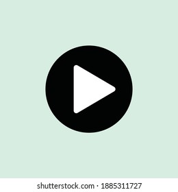 Play button icon in trendy flat style isolated on grey background. Play symbol for your web site design, logo, app, UI. Vector illustration, EPS10.