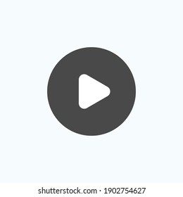 Play button icon in trendy flat style isolated on grey background. Play symbol for your web site design, logo, app, UI. Vector illustration