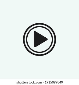 Play Button Icon Trendy Flat Style Stock Vector (Royalty Free