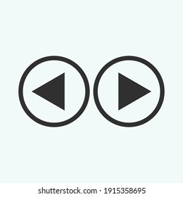 Icono del botón Reproducir en estilo plano de moda aislado en fondo gris. Reproducir símbolo para el diseño de tu sitio web, logotipo, aplicación, interfaz de usuario. Ilustración del vector