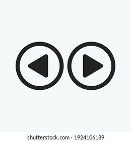 Play button icon in trendy flat style isolated on grey background. Play symbol for your web site design, logo, app, UI. Vector illustration