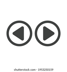 Play button icon in trendy flat style isolated on grey background. Play symbol for your web site design, logo, app, UI. Vector illustration, EPS10.