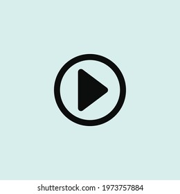 Play button icon in trendy flat style isolated on grey background. Play symbol for your web site design, logo, app, UI. Vector illustration