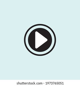Play button icon in trendy flat style isolated on grey background. Play symbol for your web site design, logo, app, UI. Vector illustration