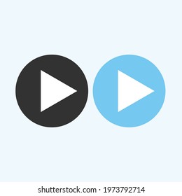 Play button icon in trendy flat style isolated on grey background. Play symbol for your web site design, logo, app, UI. Vector illustration