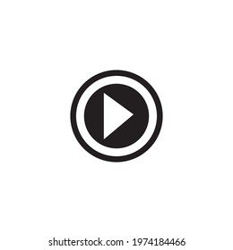 Play button icon in trendy flat style isolated on grey background. Play symbol for your web site design, logo, app, UI. Vector illustration