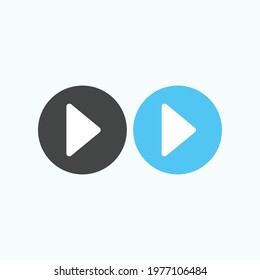 Play button icon in trendy flat style isolated on grey background. Play symbol for your web site design, logo, app, UI. Vector illustration