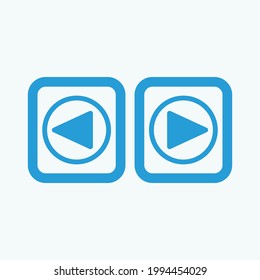 Play button icon in trendy flat style isolated on grey background. Play symbol for your web site design, logo, app, UI. Vector illustration
