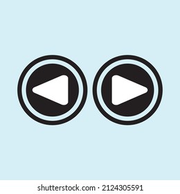 Play button icon in trendy flat style isolated on grey background. Play symbol for your web site design, logo, app, UI. Vector illustration, EPS10.