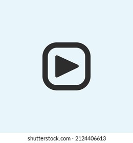 Play button icon in trendy flat style isolated on grey background. Play symbol for your web site design, logo, app, UI. Vector illustration