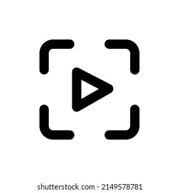 Play button icon in trendy flat style isolated on grey background. Play symbol for your web site design, logo, app, UI. Vector illustration, EPS10.