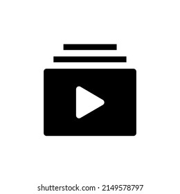 Play button icon in trendy flat style isolated on grey background. Play symbol for your web site design, logo, app, UI. Vector illustration, EPS10.