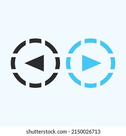 Play-Button-Symbol im trendigen, flachen Stil einzeln auf grauem Hintergrund. Spielen Sie Symbol für Ihre Website-Design, Logo, App, Benutzeroberfläche. Vektorgrafik