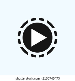 Play-Button-Symbol im trendigen, flachen Stil einzeln auf grauem Hintergrund. Spielen Sie Symbol für Ihre Website-Design, Logo, App, Benutzeroberfläche. Vektorgrafik