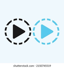 Play-Button-Symbol im trendigen, flachen Stil einzeln auf grauem Hintergrund. Spielen Sie Symbol für Ihre Website-Design, Logo, App, Benutzeroberfläche. Vektorgrafik