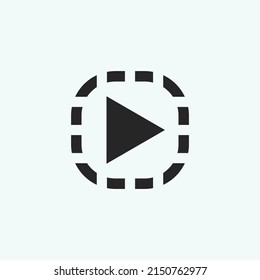 Play-Button-Symbol im trendigen, flachen Stil einzeln auf grauem Hintergrund. Spielen Sie Symbol für Ihre Website-Design, Logo, App, Benutzeroberfläche. Vektorgrafik