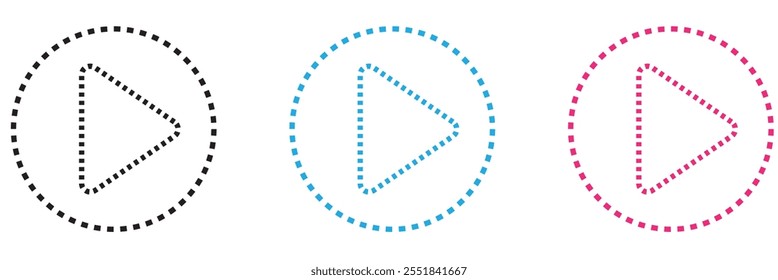 Play button icon in trendy flat style isolated on grey background. Play symbol for your web site design, logo, app, UI. Vector illustration