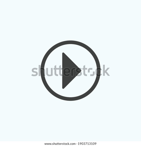 Play button icon in trendy flat style\
isolated on grey background. Play symbol for your web site design,\
logo, app, UI. Vector\
illustration