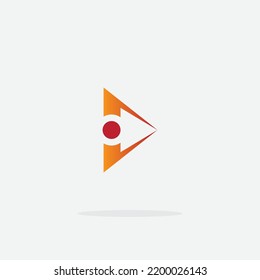 Icono del botón Reproducir en estilo de moda aislado en fondo gris. Reproducir símbolo para el diseño de tu sitio web, logotipo, aplicación, interfaz de usuario. Ilustración del vector